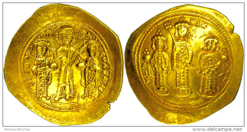 Romanus IV. Diogenes, 1068-1071, Gold Histamenon Nomisma (4,42g), Konstantinopel. Av: Christus, Romanus Und Eudocia... - Byzantinische Münzen