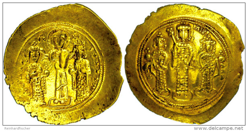 Romanus IV. Diogenes, 1068-1071, Gold Histamenon Nomisma (4,41g), Konstantinopel. Av: Christus, Romanus Und Eudocia... - Byzantinische Münzen