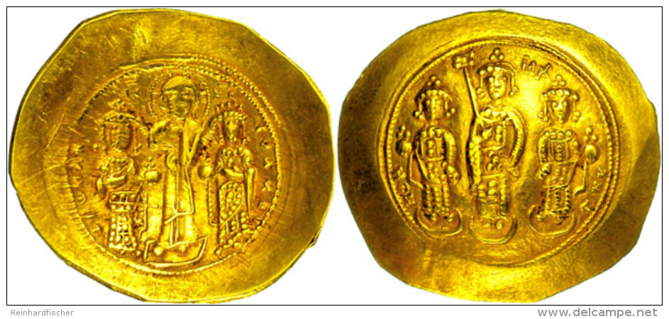 Romanus IV. Diogenes, 1068-1071, Gold Histamenon Nomisma (4,40g), Konstantinopel. Av: Christus, Romanus Und Eudocia... - Byzantinische Münzen