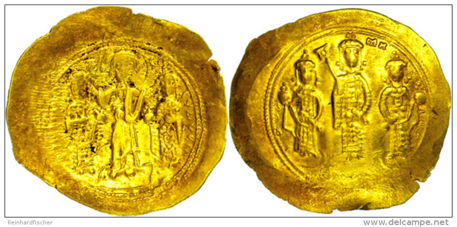 Romanus IV. Diogenes, 1068-1071, Gold Histamenon Nomisma (4,34g), Konstantinopel. Av: Christus, Romanus Und Eudocia... - Byzantinische Münzen