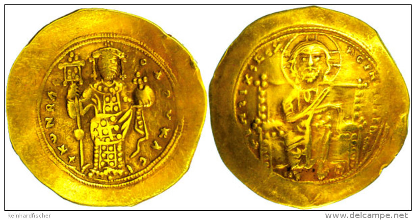 Constantinus X., 1059-1067, Gold Histamenon Nomisma (4,32g), Konstantinopel. Av: Thronender Christus Von Vorn,... - Byzantinische Münzen