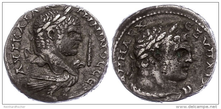 Ph&ouml;nizien, Tyros, Tetradrachme (12,81g), Caracalla, 213-217. Av: Kopf Nach Rechts, Rechts Keule, Darunter... - Röm. Provinz