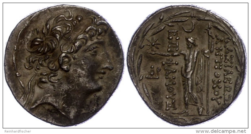 Ptolemais, Tetradrachme (16,25g), Antiochos VIII., 121-113 V. Chr. Av: Kopf Nach Rechts. Rev: Stehender Zeus... - Ohne Zuordnung