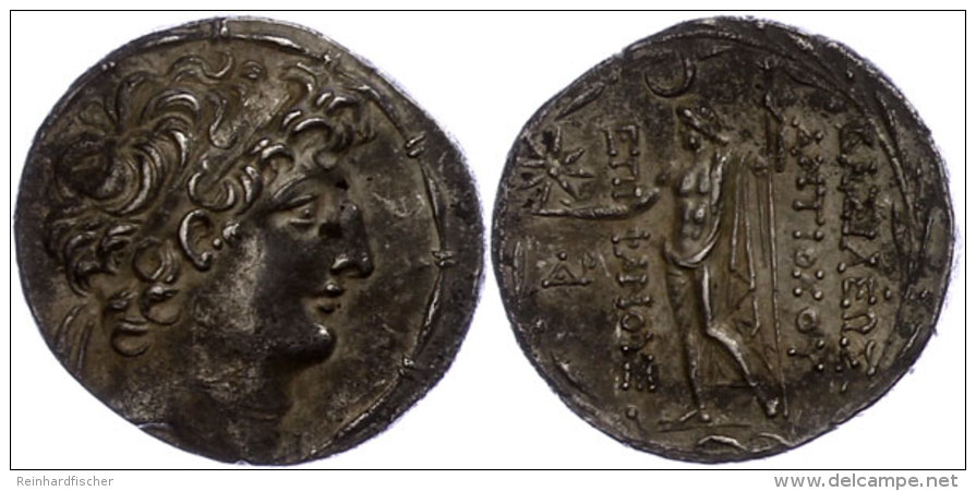 Ptolemais, Tetradrachme (16,11g), Antiochos VIII., 121-113 V. Chr. Av: Kopf Nach Rechts. Rev: Stehender Zeus... - Ohne Zuordnung