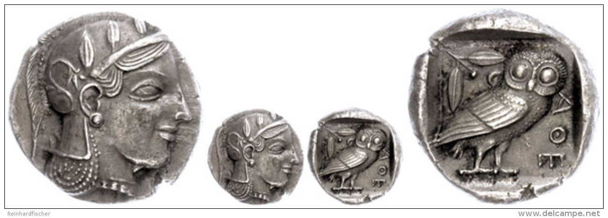 Tetradrachme (17,08g), Um 450 V. Chr. Av: Athenekopf Mit Attischem Helm Nach Rechts. Rev: Eule Nach Rechts,... - Ohne Zuordnung