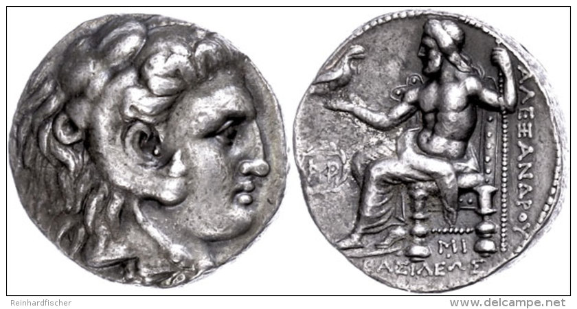 Babylon, Tetradrachme (17,14g), 311-305 V. Chr., Posthum, Alexander III. Av: Herakleskopf Mit L&ouml;wenfell Nach... - Ohne Zuordnung