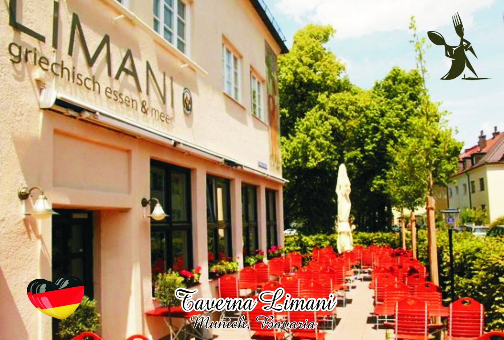 Carte Postale, Restaurants, Famous Restaurants Of  Germany, Munich (Bavaria), Taverna Limani - Restaurants