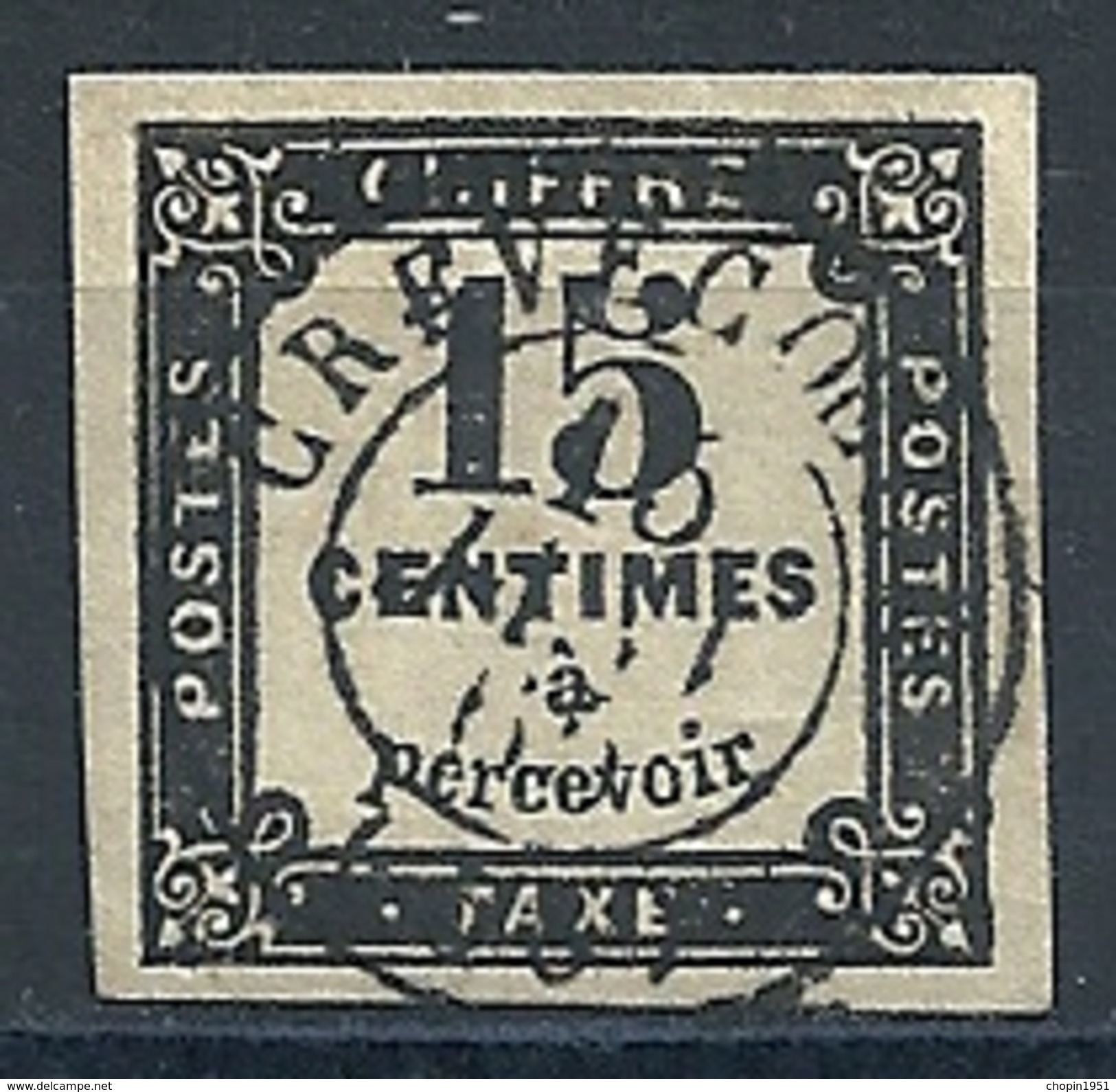 FRANCE - TAXE N° 3  - Oblitéré CREVECOEUR -  COTE YT : 15 E - 1859-1959 Oblitérés