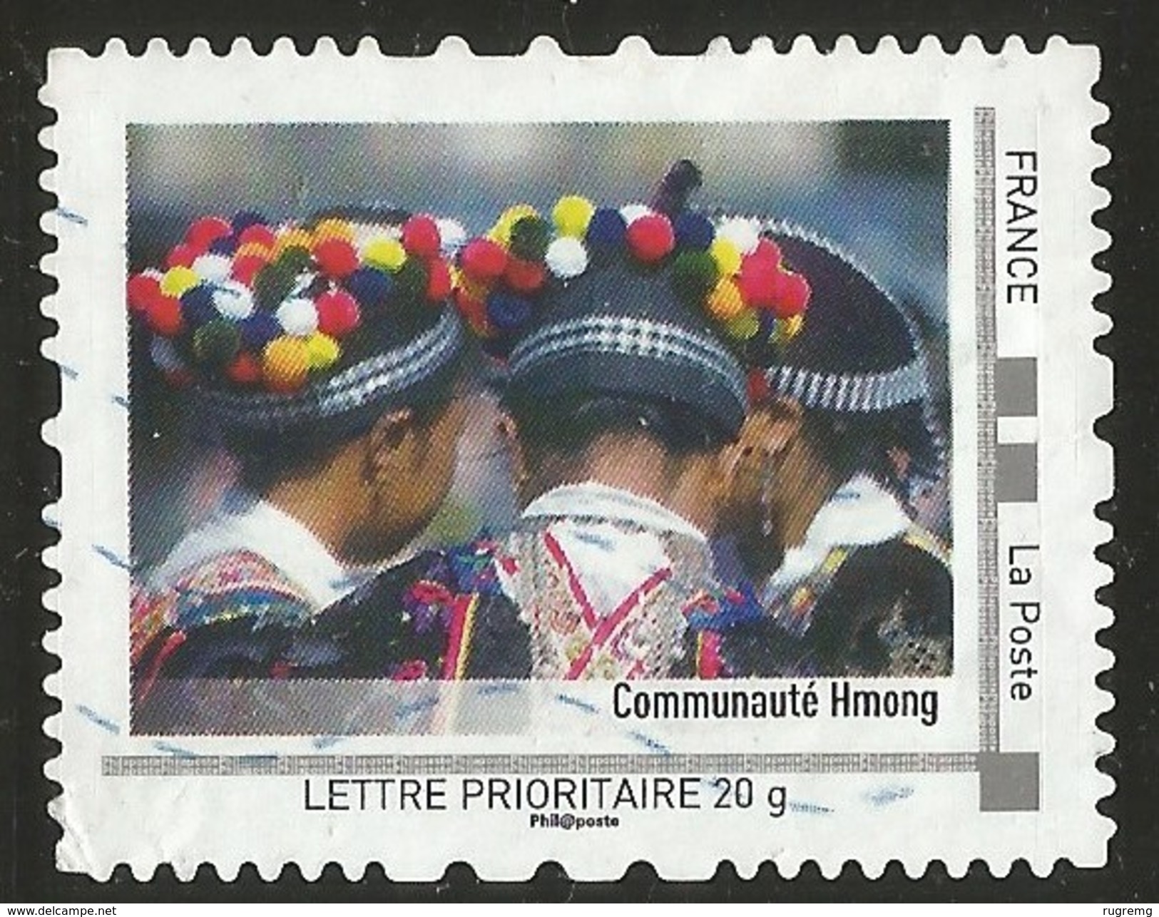 Timbre Personnalisé Collector Oblitéré Communaute Hmong - Collectors