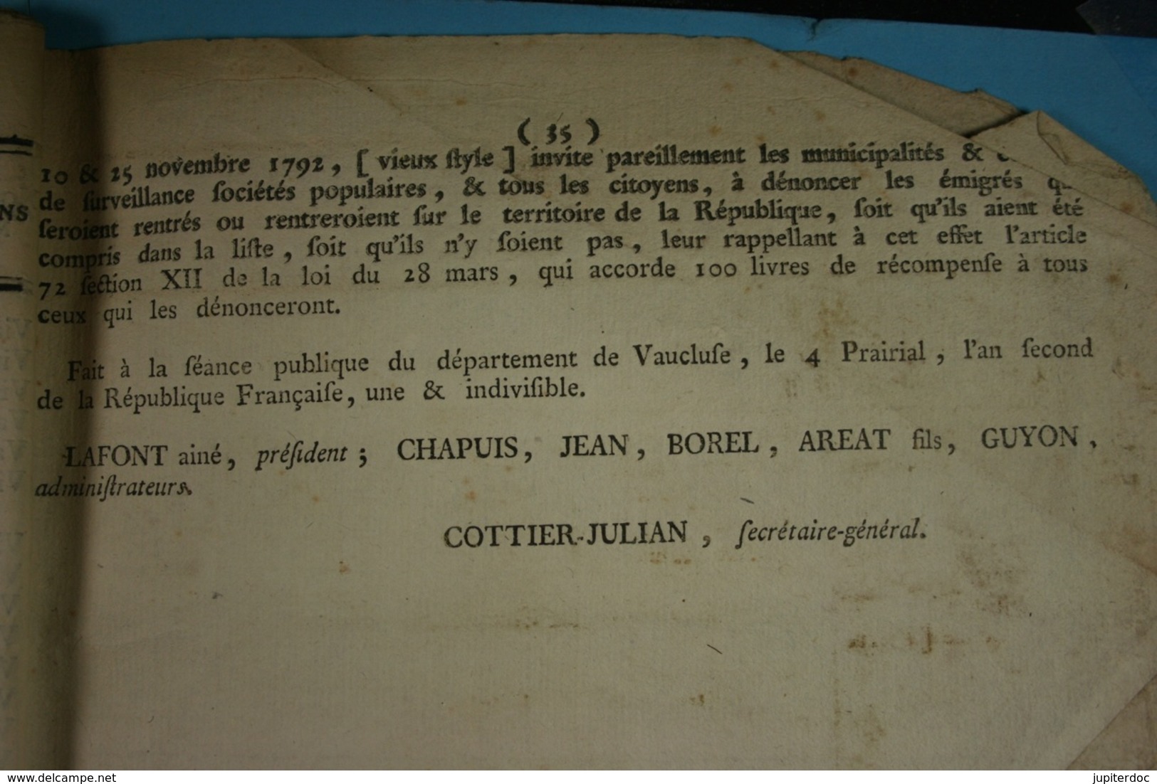 1793 Liste générale des émigrés du Département du Vaucluse (27)