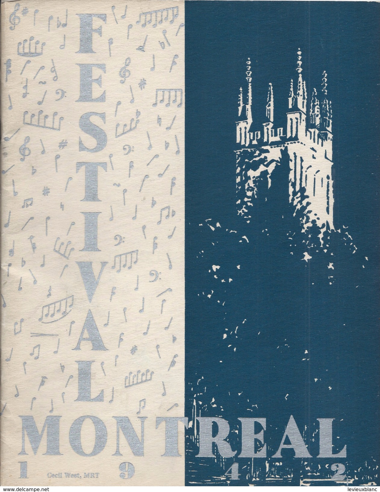 Festival Montréal /Septiéme Saison/ Gouverneur Général Du Canada/Princesse D'Athlone/ Sir Beecham/1942            PROG96 - Programmes