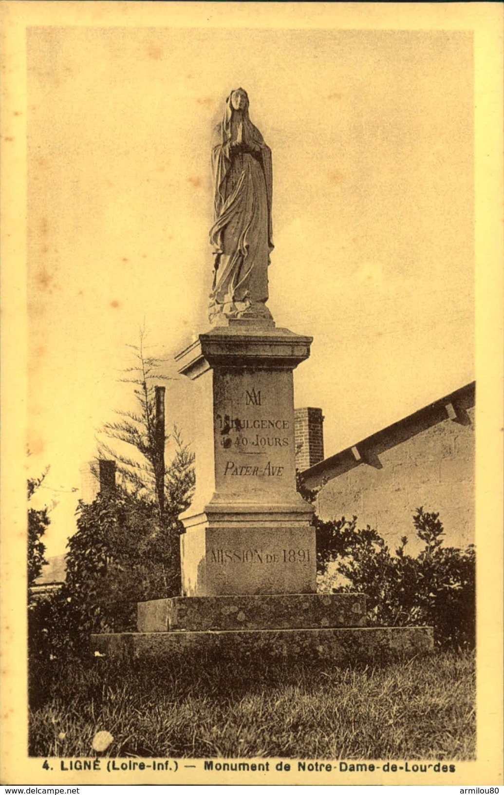 N°2816 QQQ LR 11 LIGNE MONUMENT DE NOTRE DAME DE LOURDES - Ligné