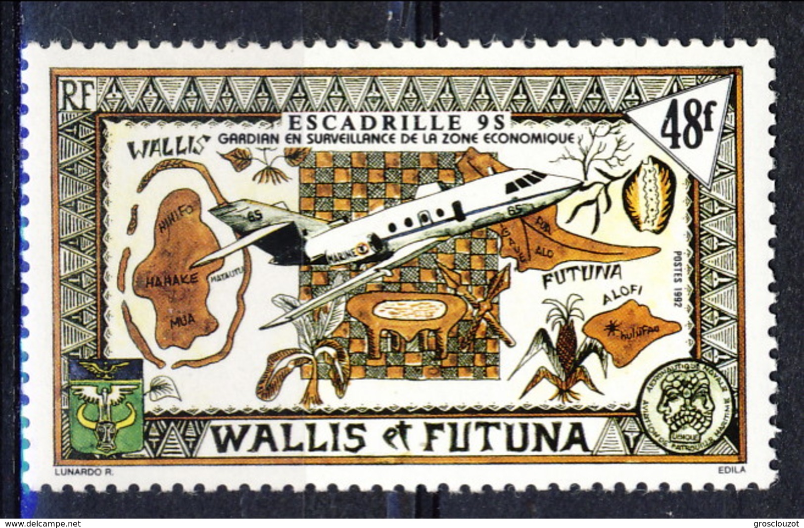 WF 1992 N. 424  Squadriglia Aerea Di Sorveglianza MNH Cat. &euro; 1.80 - Nuovi