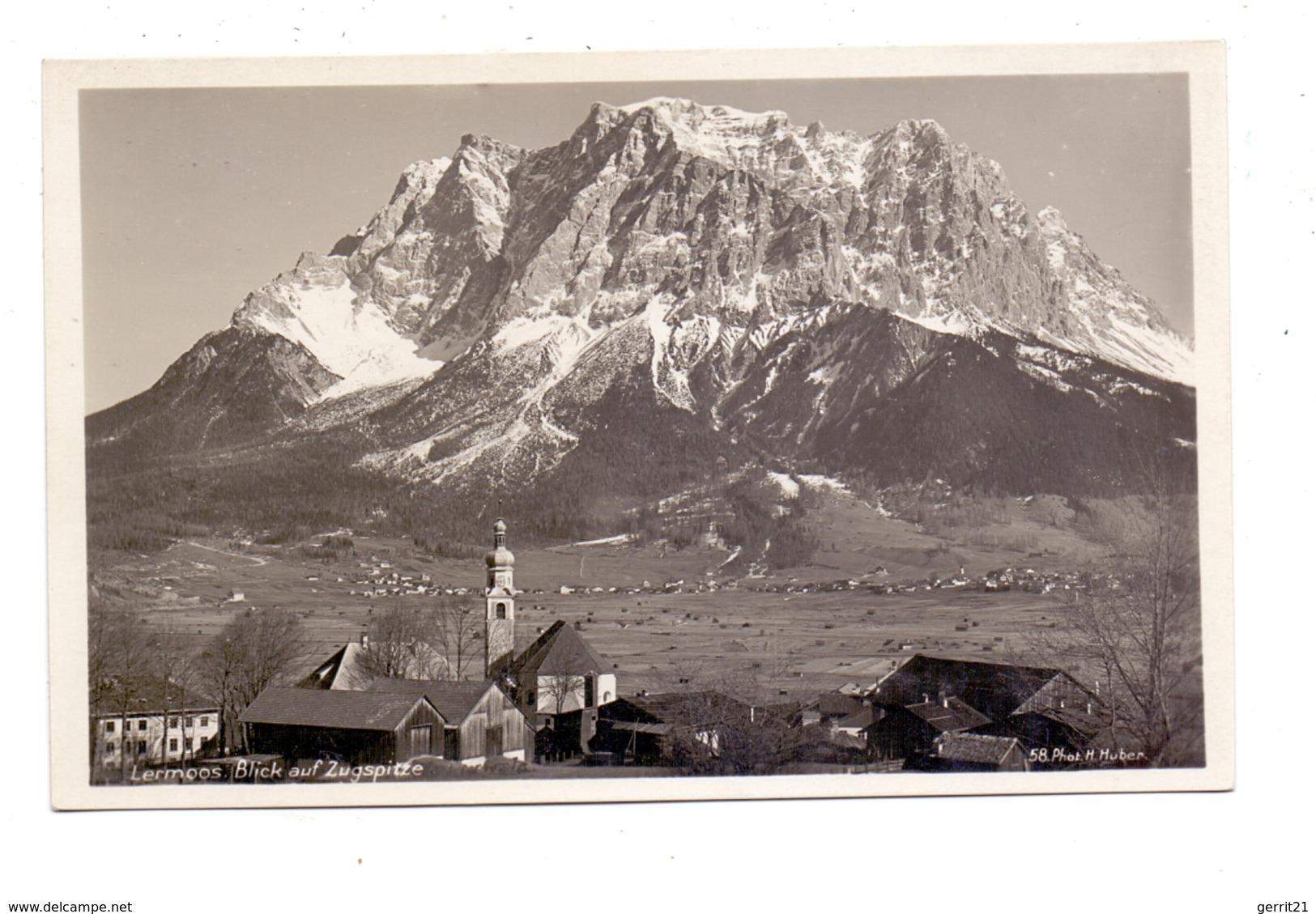 A 6631 LERMOOS, Dorfansicht Mit Zugspitze - Lermoos