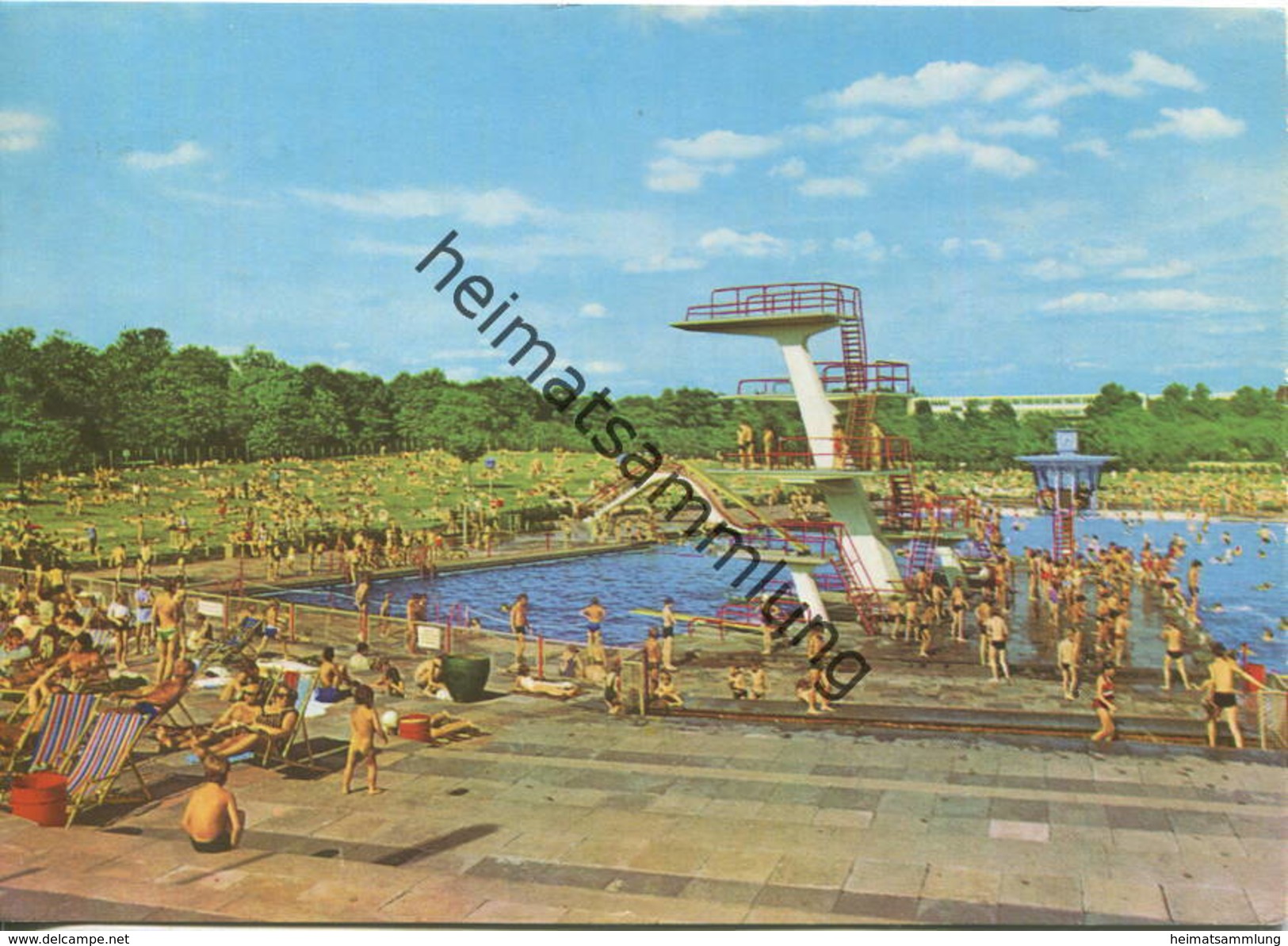 Berlin - Pankow - Freibad - Ansichtskarte-Grossformat 1972 - Verlag VEB Bild Und Heimat Reichenbach - Beschrieben 1974 - Pankow