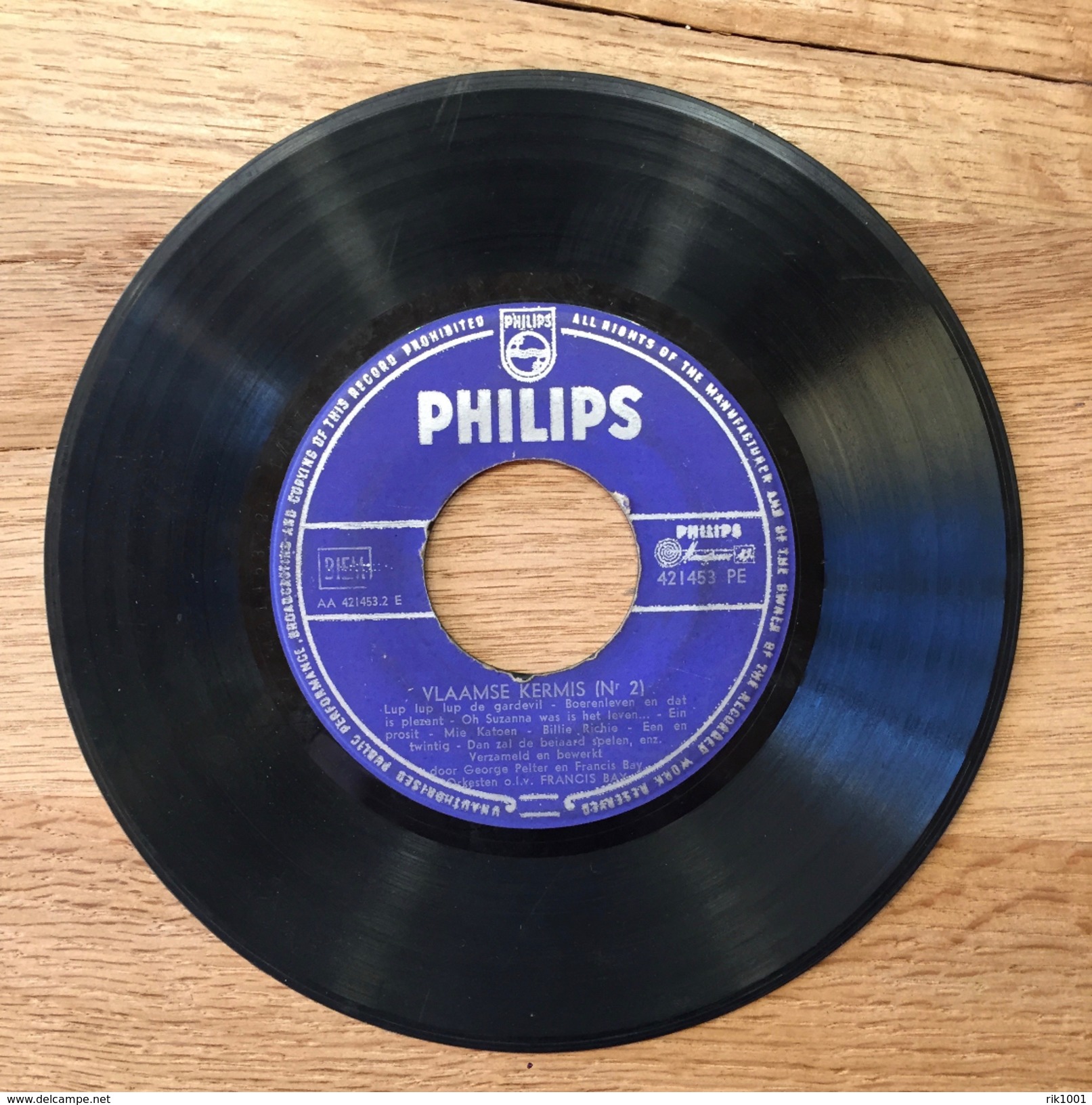 7" Single, 45rpm, George Pelter En Francis Bay, "Vlaamse Kermis" - Autres - Musique Néerlandaise