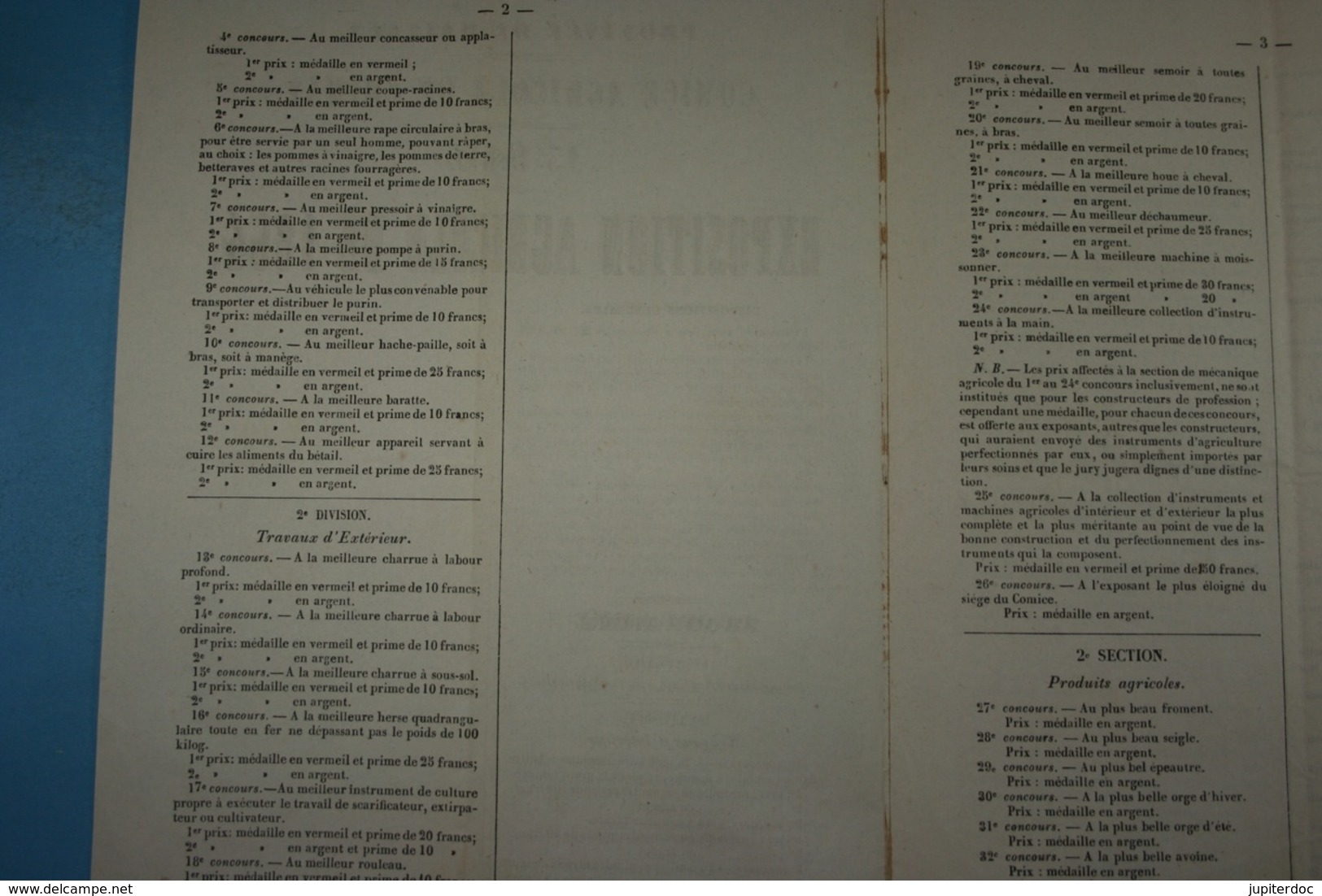 1864 Exposition Agricole De Chimay (programme Et Règlement) (31) - Programme