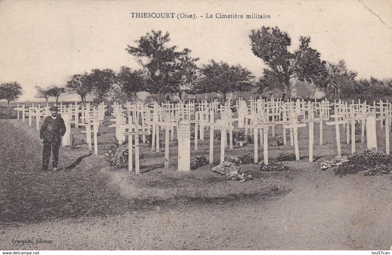 THIESCOURT - OISE - (60) - CPA BIEN ANIMÉE DE 1913. - Autres & Non Classés