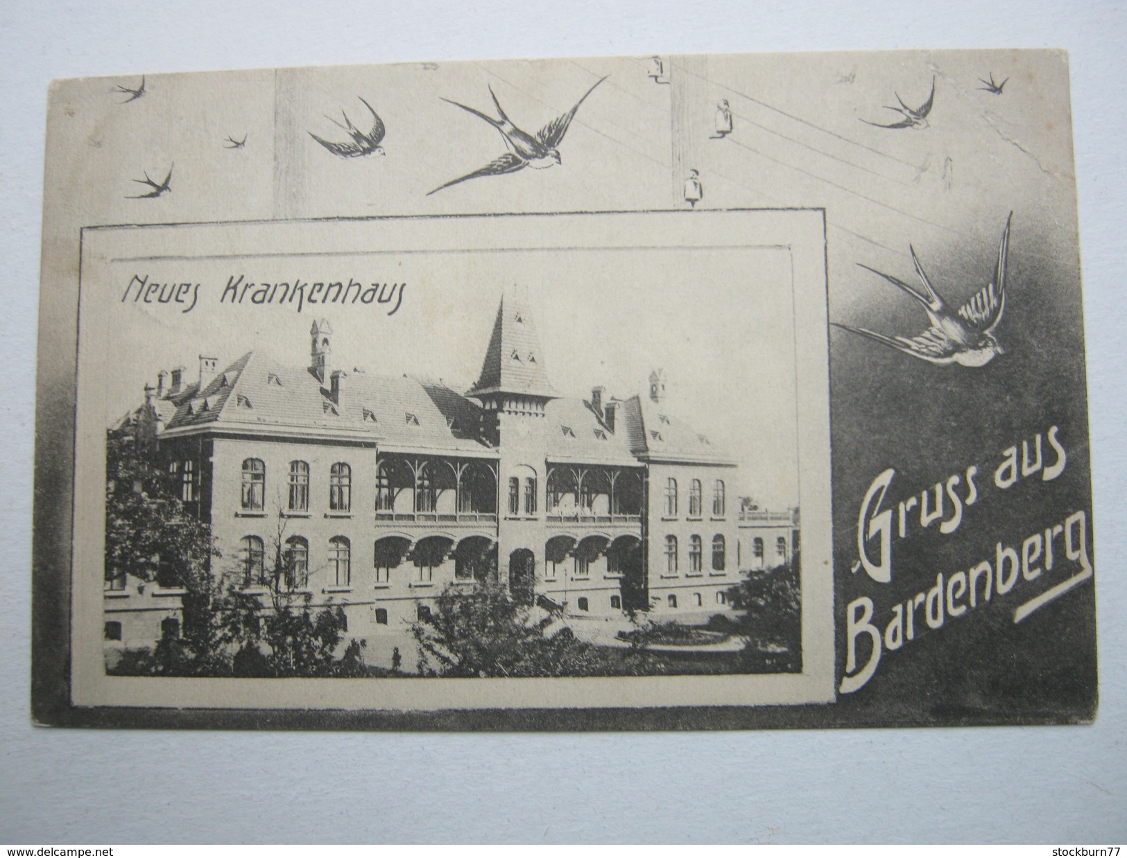BARDENBERG , Krankenhaus  , Schöne Karte , Ca. 1908 , Unauff. Eckknick - Autres & Non Classés
