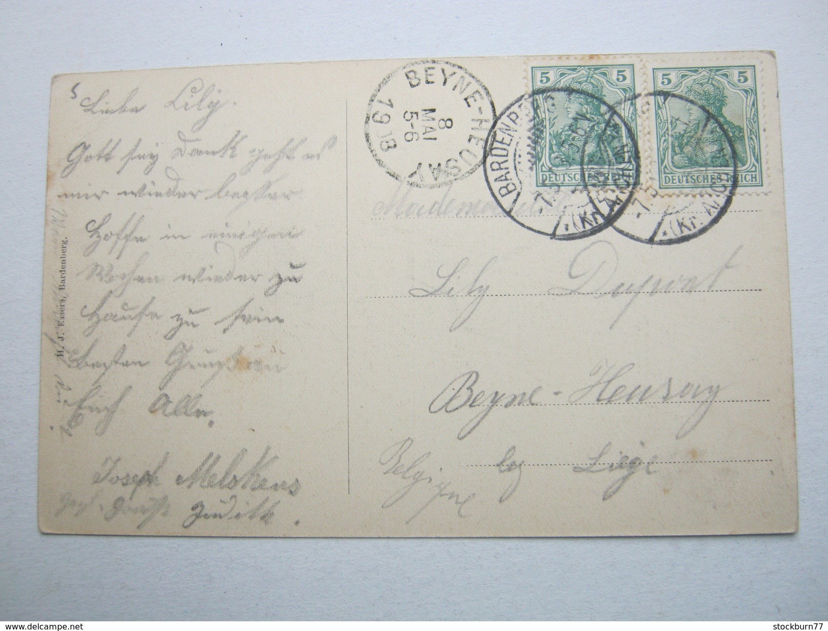 BARDENBERG , Krankenhaus  , Schöne Karte , Ca. 1908 , Unauff. Eckknick - Autres & Non Classés