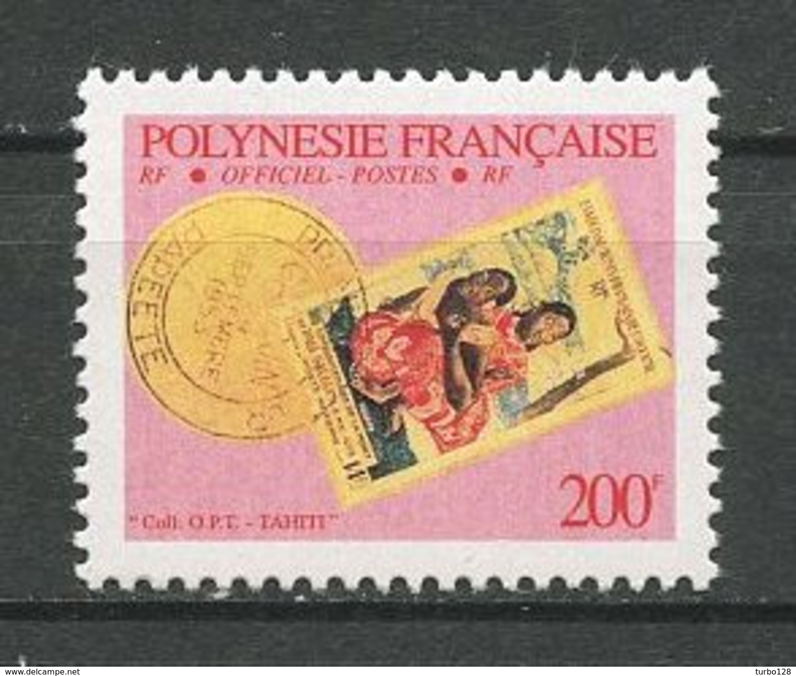 POLYNESIE 1994 Service N° 25a ** Neuf  MNH Superbe Cote 6 &euro; Cachet Timbre Sur Timbre Océanie PA 14 - Officials