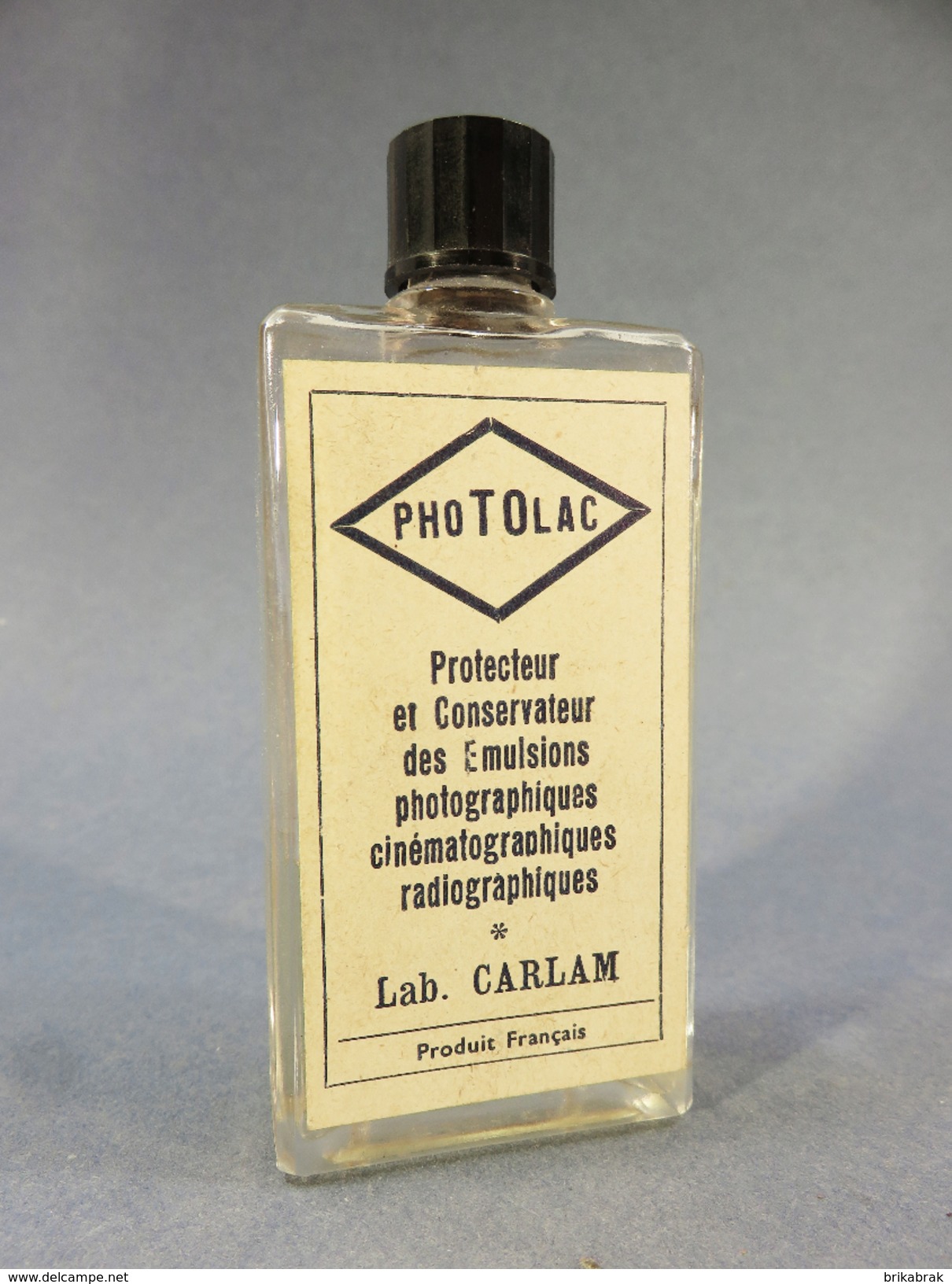 *PROTECTEUR ET CONSERVATEUR DES EMULSIONS PHOTOGRAPHIQUES PHOTOLAC CARLAM - Photographie Photo Photographe Laboratoire