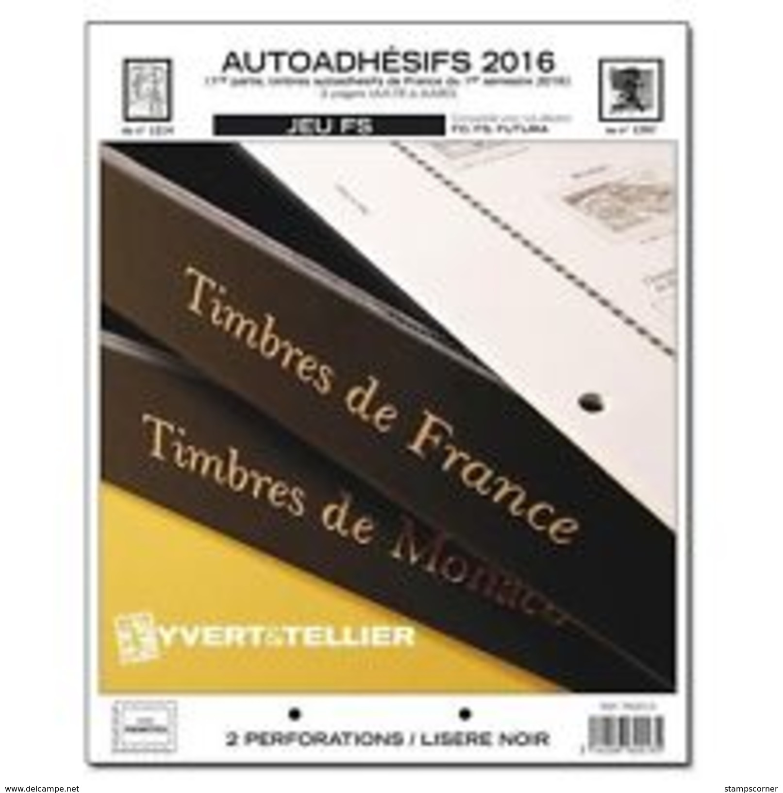 Yvert Et Tellier FRANCE AUTOADHESIFS FS 2016 1ER SEMESTRE - Blankoblätter