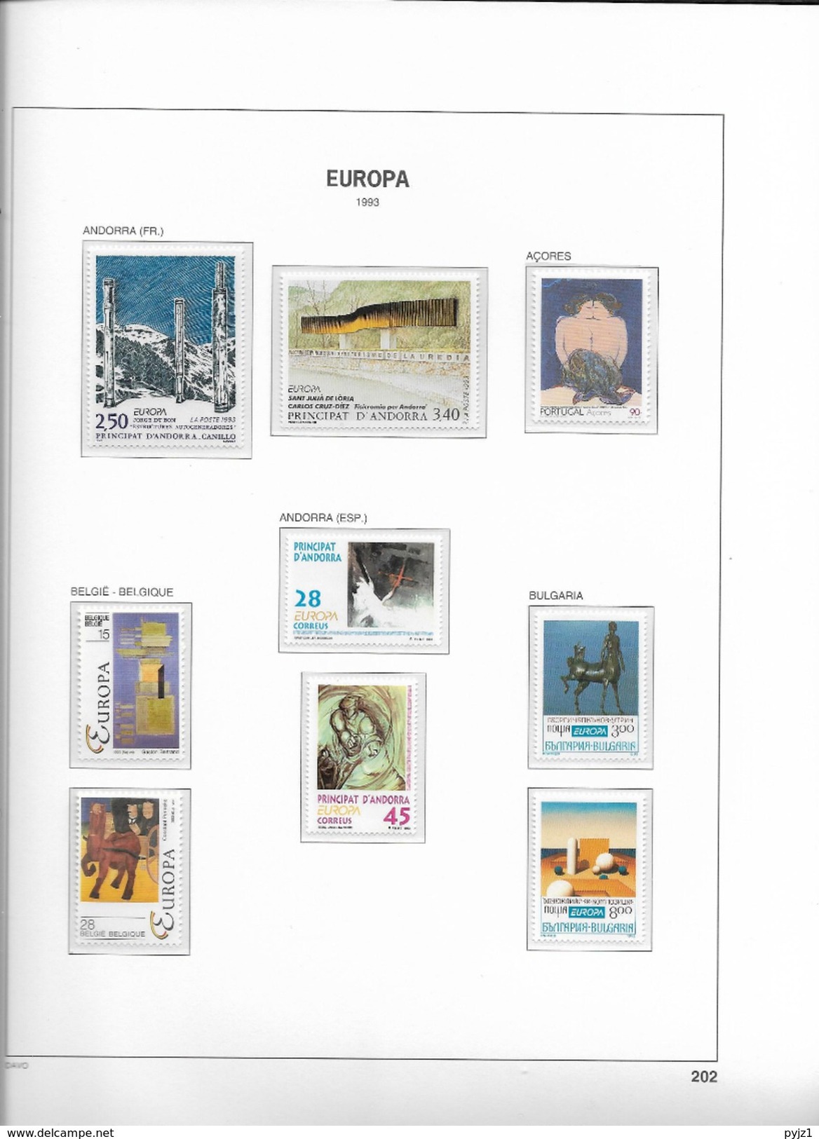 1993 MNH CEPT Year Collection According To DAVO ALbum, (13 Scans) Postfris** - Komplette Jahrgänge