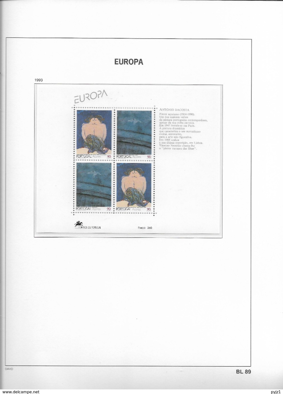 1993 MNH CEPT year collection according to DAVO ALbum, (13 scans) postfris**