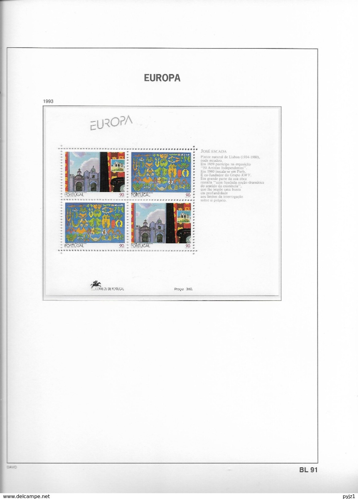 1993 MNH CEPT year collection according to DAVO ALbum, (13 scans) postfris**