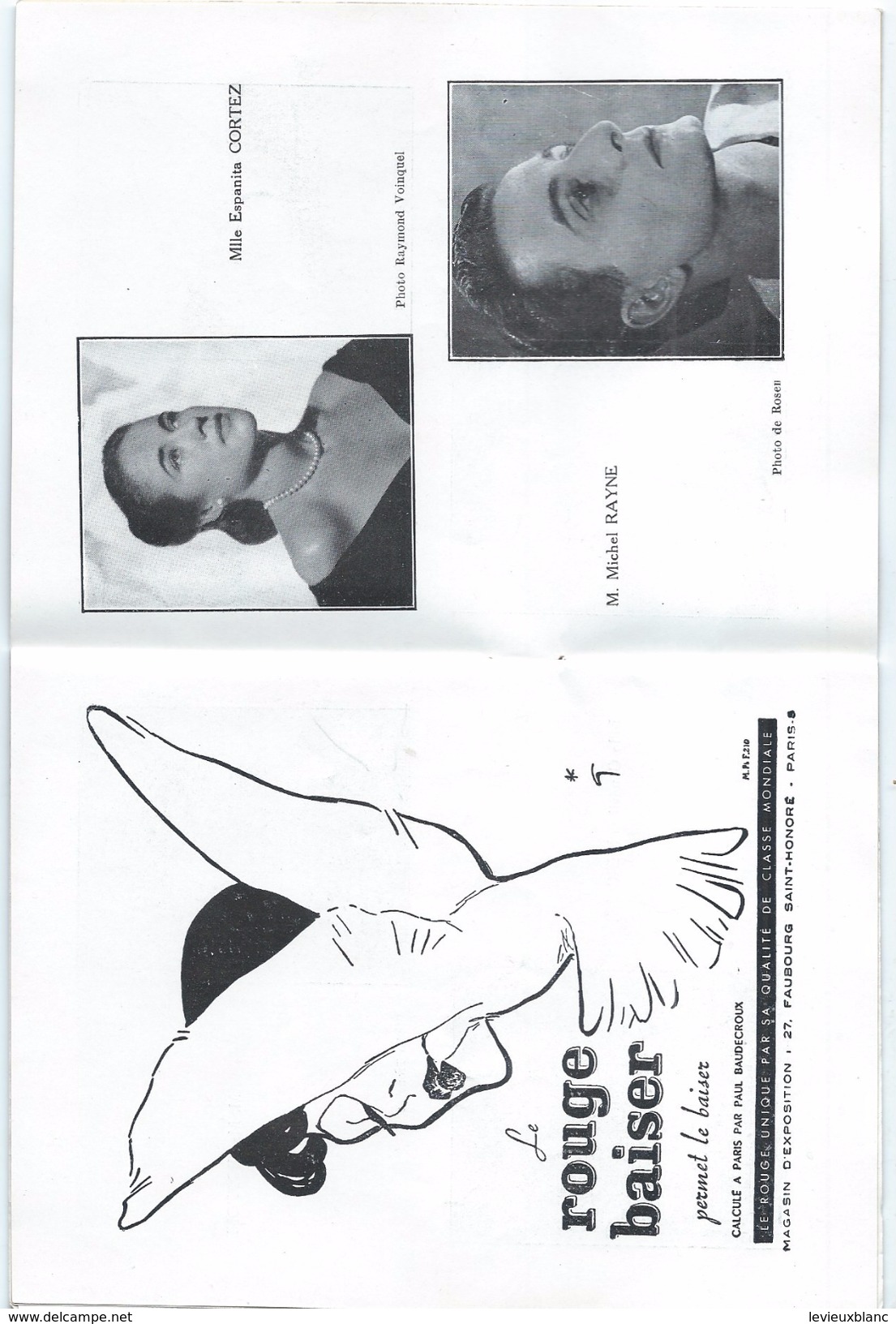 Programme/Théâtres Lyriques Nationaux/Opéra Comique/Palais De Chaillot/Gala Chorégraphiques/Serge Lifar/1951   PROG112 - Programma's