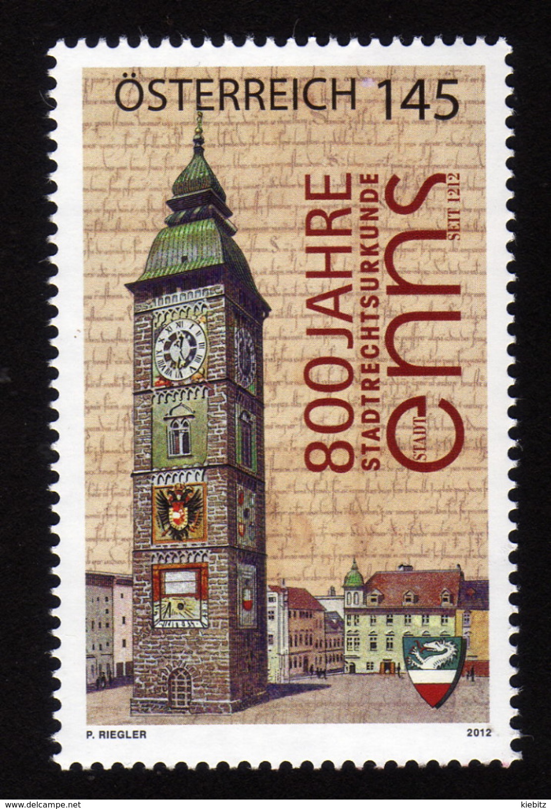 ÖSTERREICH 2012 ** Uhr, Clock Am Stadtturm Enns - MNH - Uhrmacherei