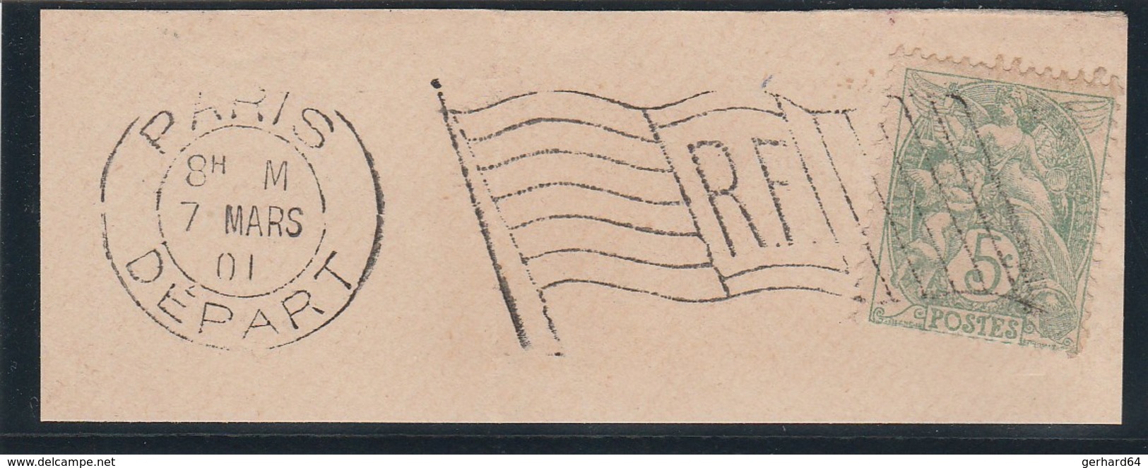 Cachet D'essais Machine BICKERDIKE &ndash; Drapeau Avec RF &ndash; Fragment De Lettre (Lot 4) - 1877-1920: Periodo Semi Moderno