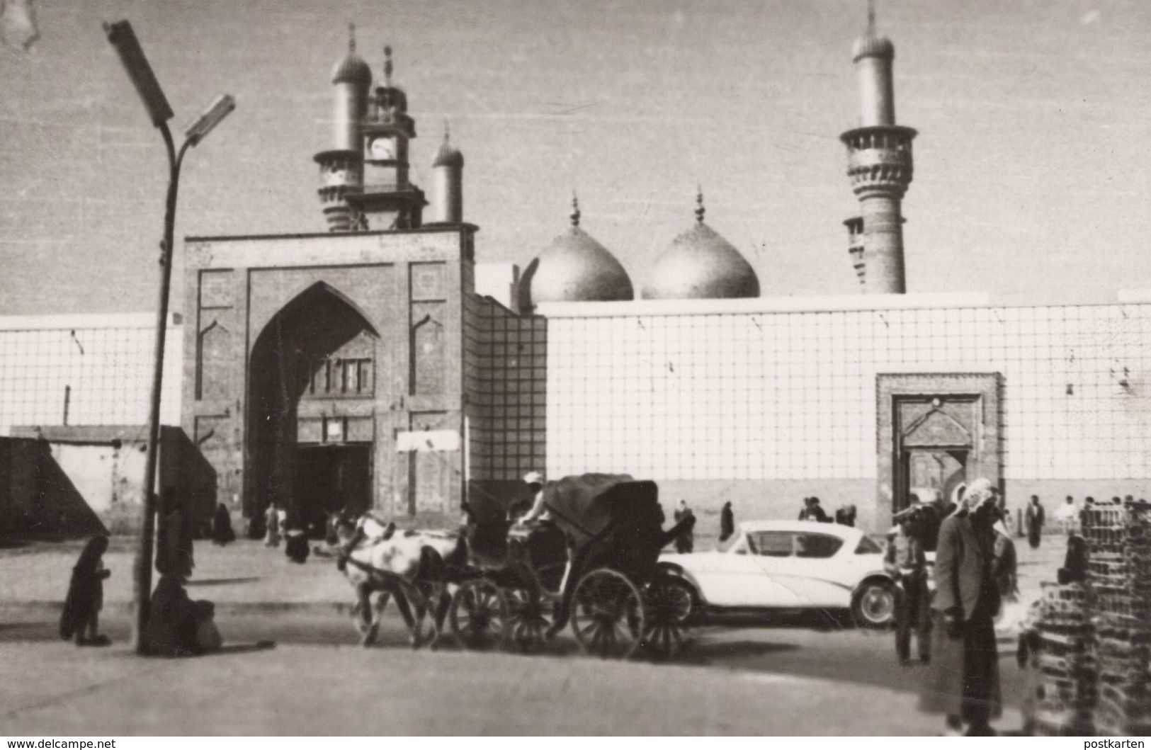 ALTE FOTO POSTKARTE BAGHDAD MOSCHEE KUTSCHE Auto Mosque Bagdad Iraq Irak Cpa Photo Postcard Ansichtskarte AK - Iraq