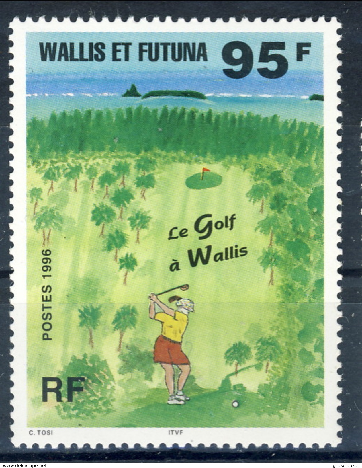 WF 1996 N. 486 Il Golf A Wallis MNH Cat. &euro; 3.50 - Nuevos