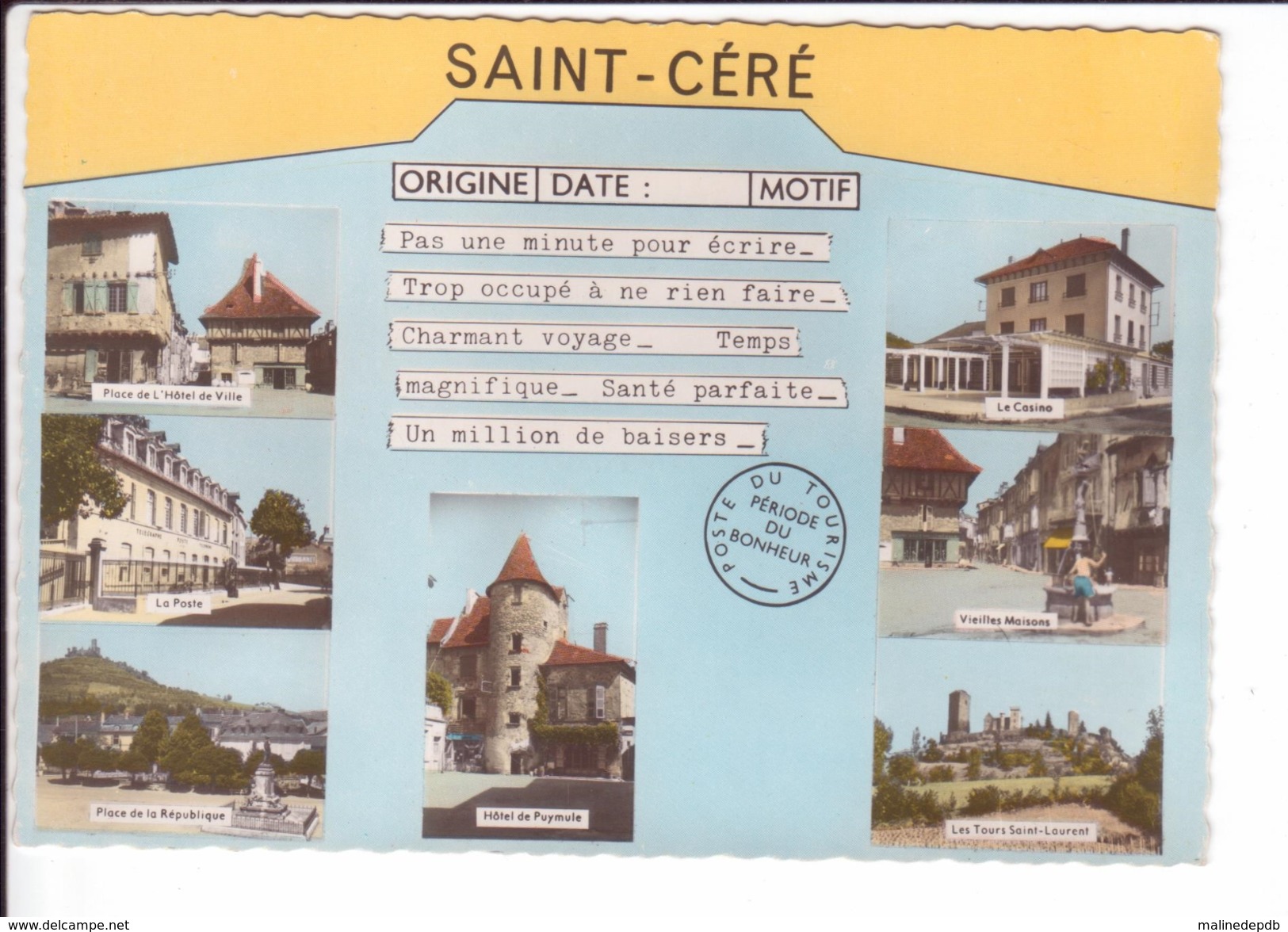 CP - SAINT CERE - Multivue - Télégramme - Saint-Céré