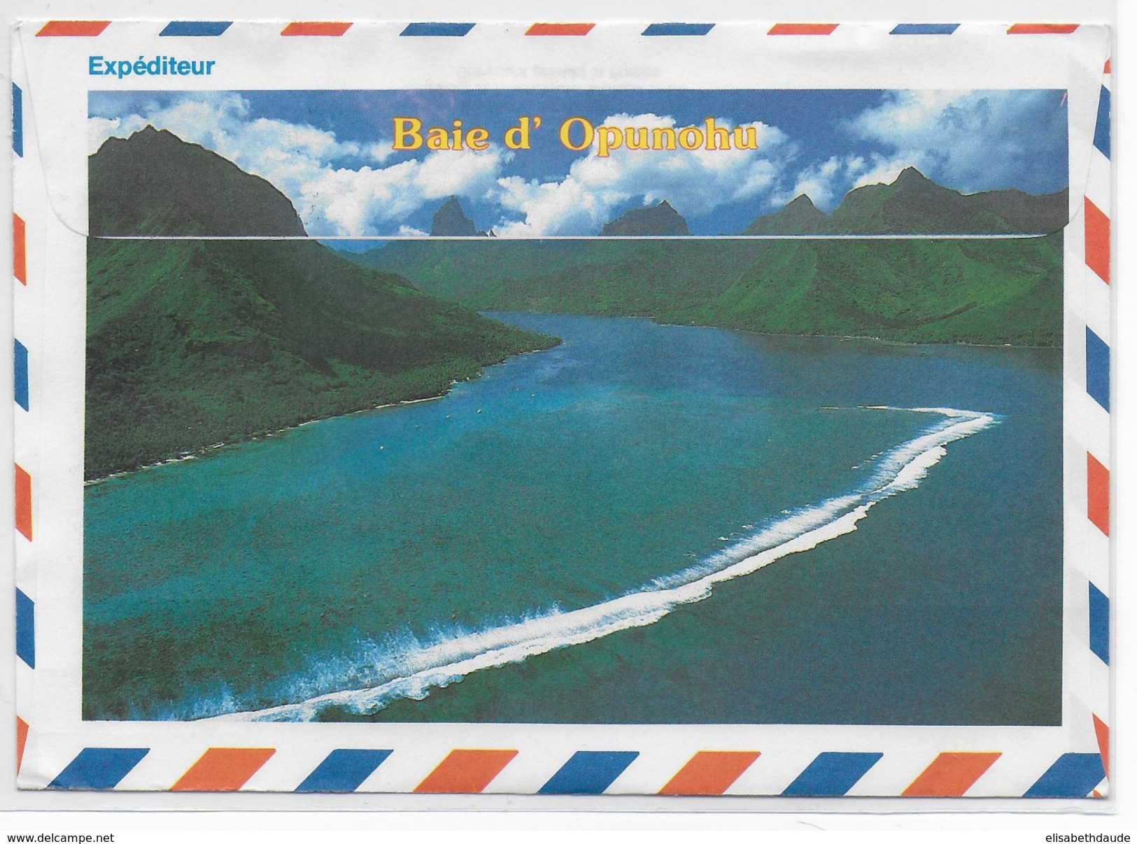 POLYNESIE - 1987 - ENVELOPPE Par AVION De VAITAPE BORA-BORA - Lettres & Documents