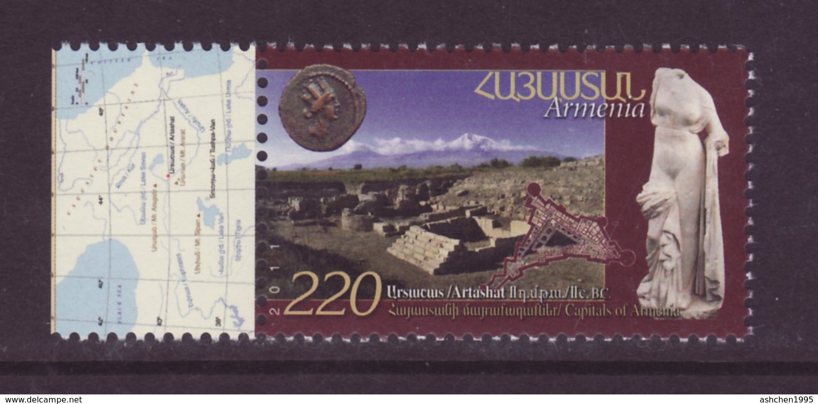 Armenia 2012, Historical Capitals Of Armenia. Artashat - MNH ** - Armenia