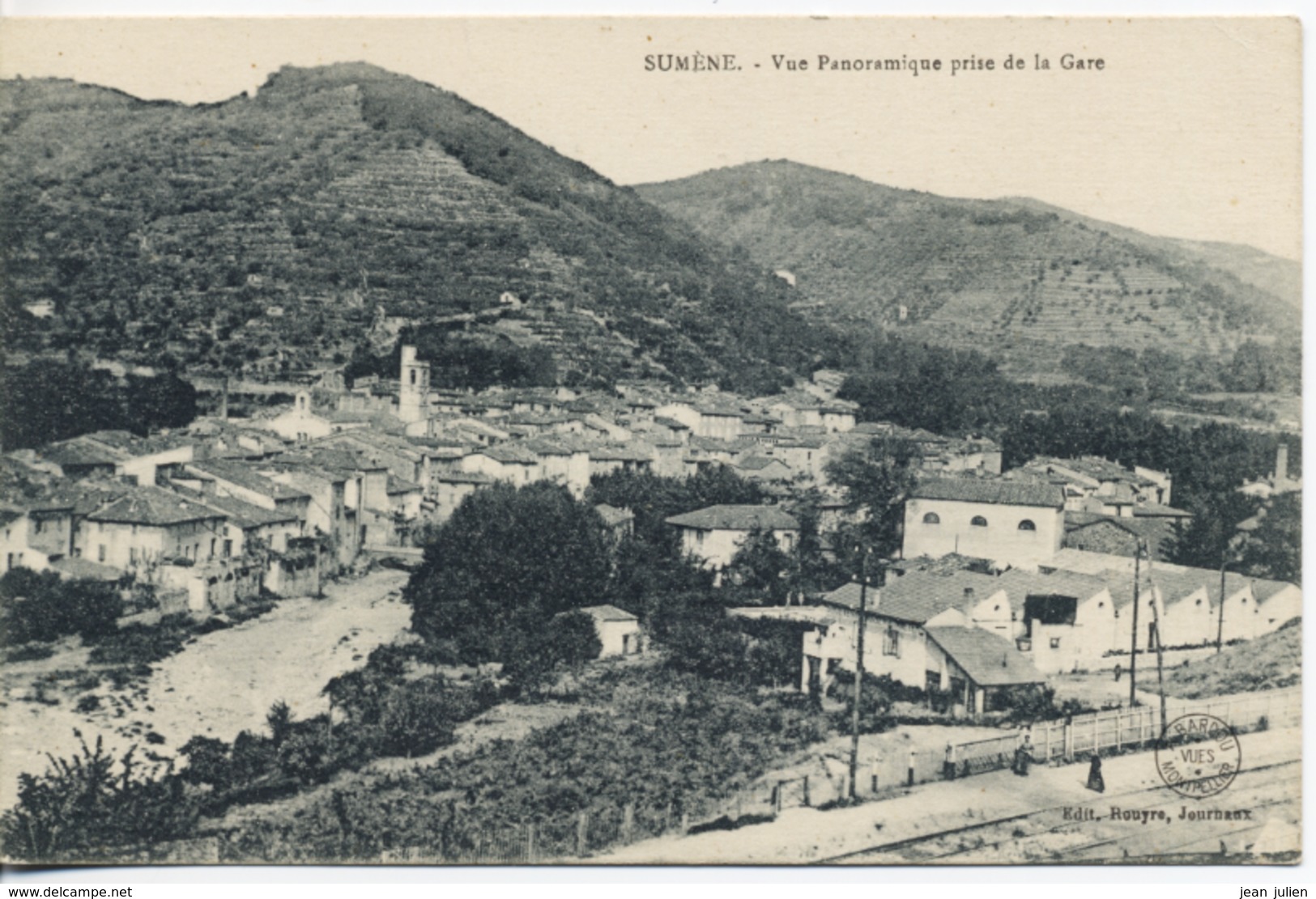 30 -  SUMENE   -  Vue Panoramique Prise De La Gare - Sumène