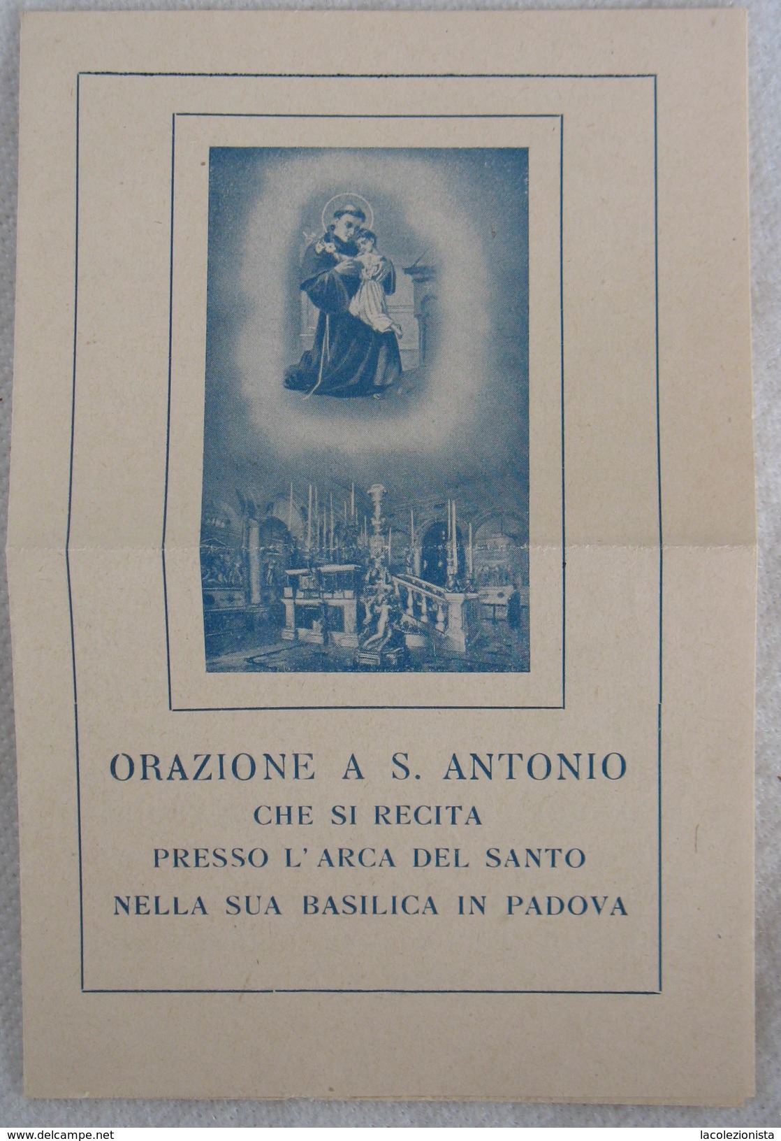 382E/62  SANTINO IMMAGINE PADOVA MAGGIO 1935 ORAZIONE A S. ANTONIO - Santini