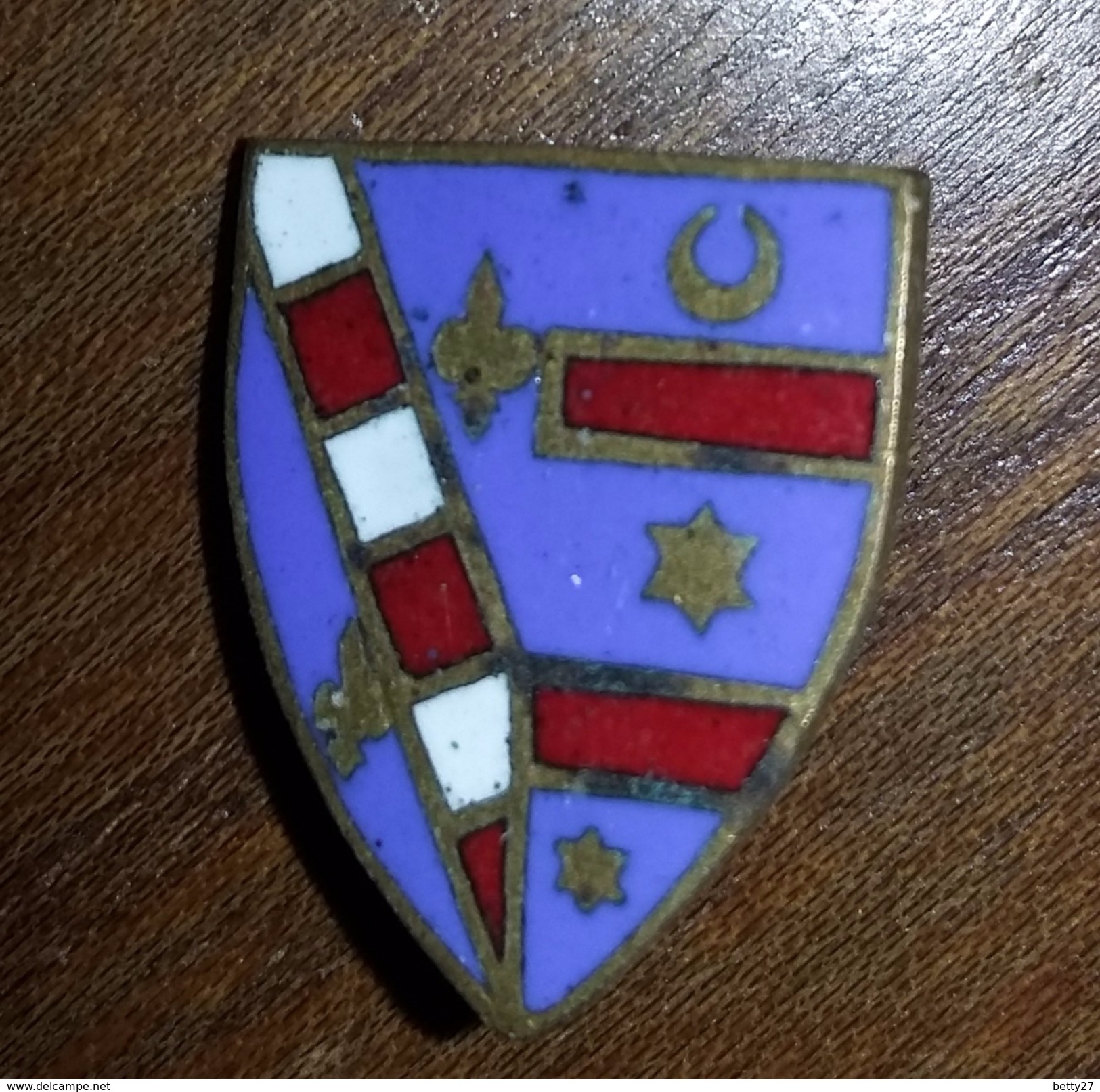 BROCHE No Pin's   BLASON ECUSSON émaillé   VILLE EVREUX ?????    Aide Bienvenue  P31 - Autres & Non Classés