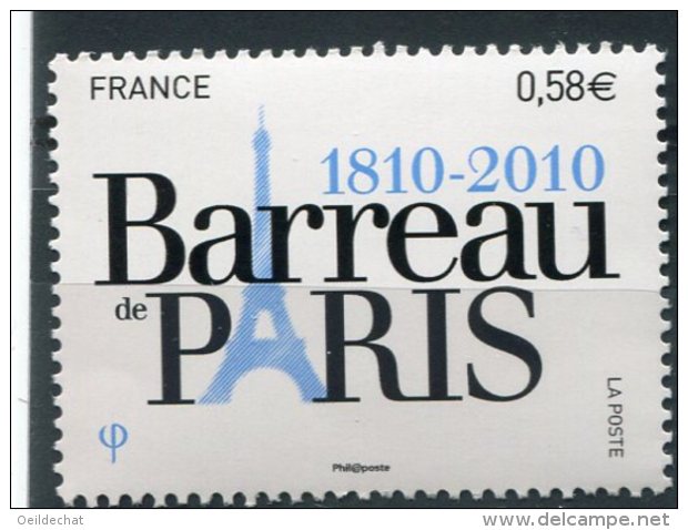 1819  - FRANCE   N° 4512**  Bicentenaire Du Barreau De Paris   1810 - 2010     SUPERBE - Neufs