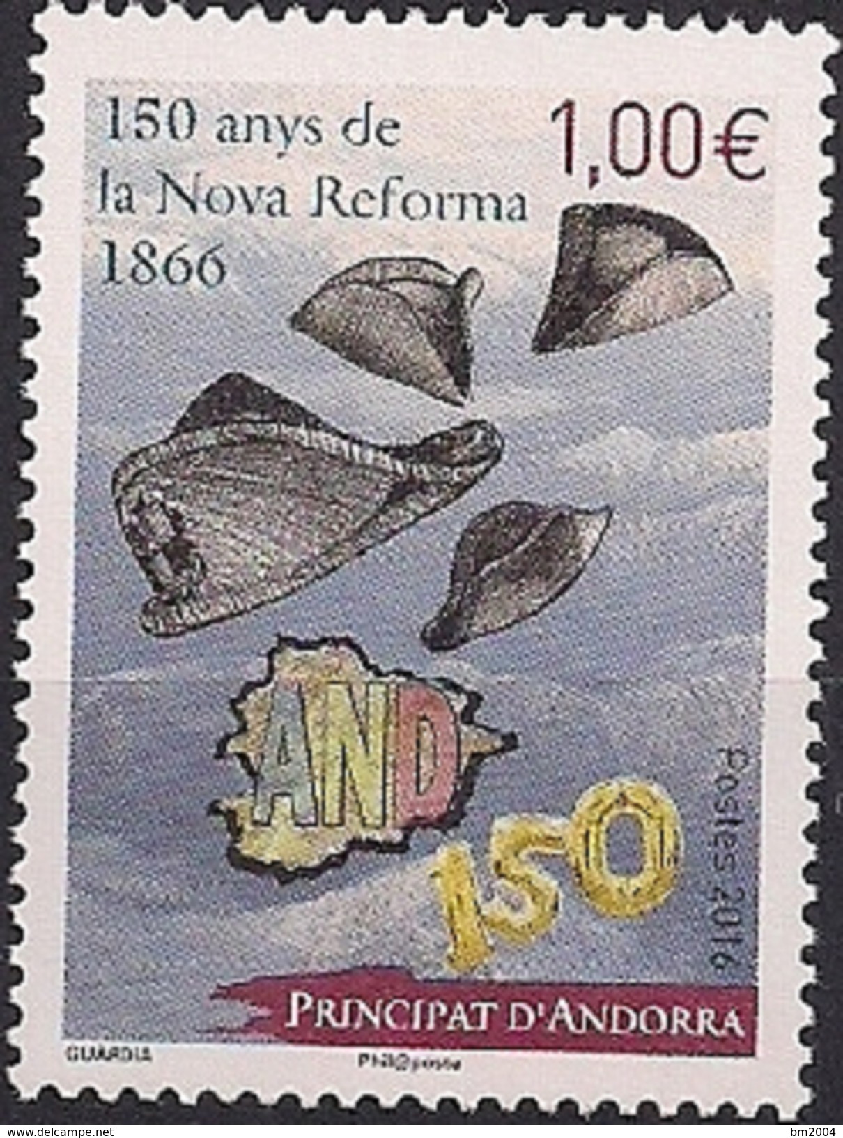 2016 Andora Fr. Mi. 802 **MNH   150. Jahrestag Der Neuen Reform Von 1866 - Unused Stamps