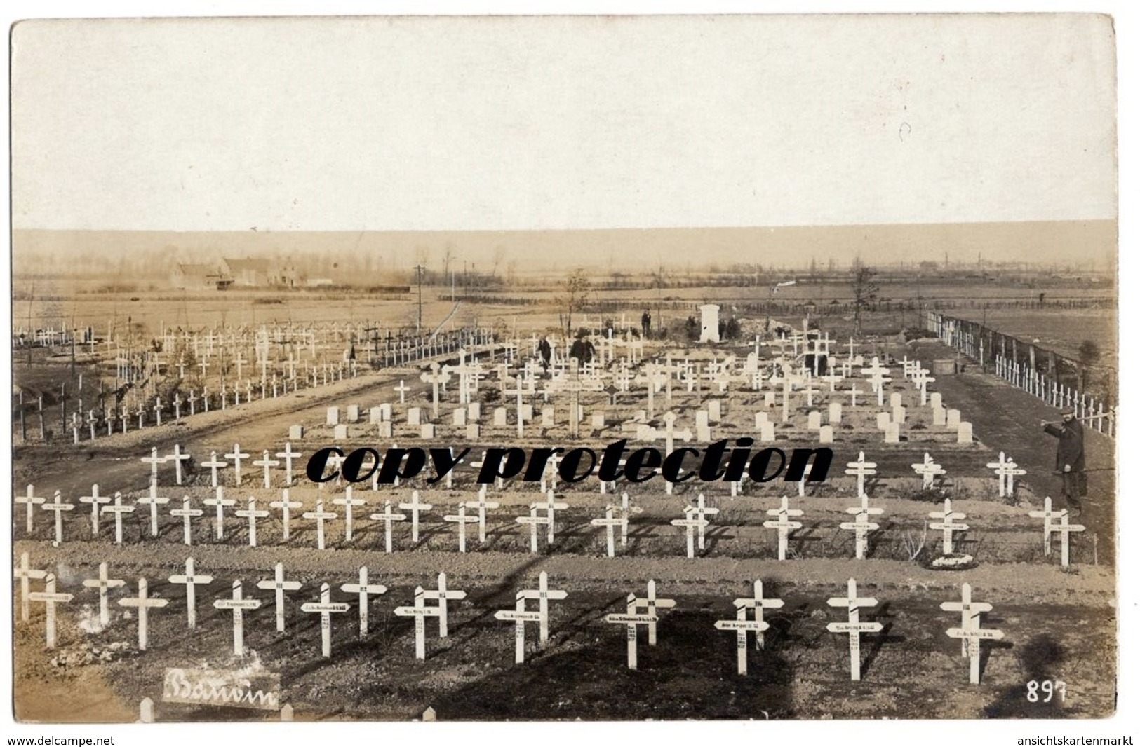 BAUVIN, Krieger Friedhof, CPA / Old Photo Postcard 1918 - Lille