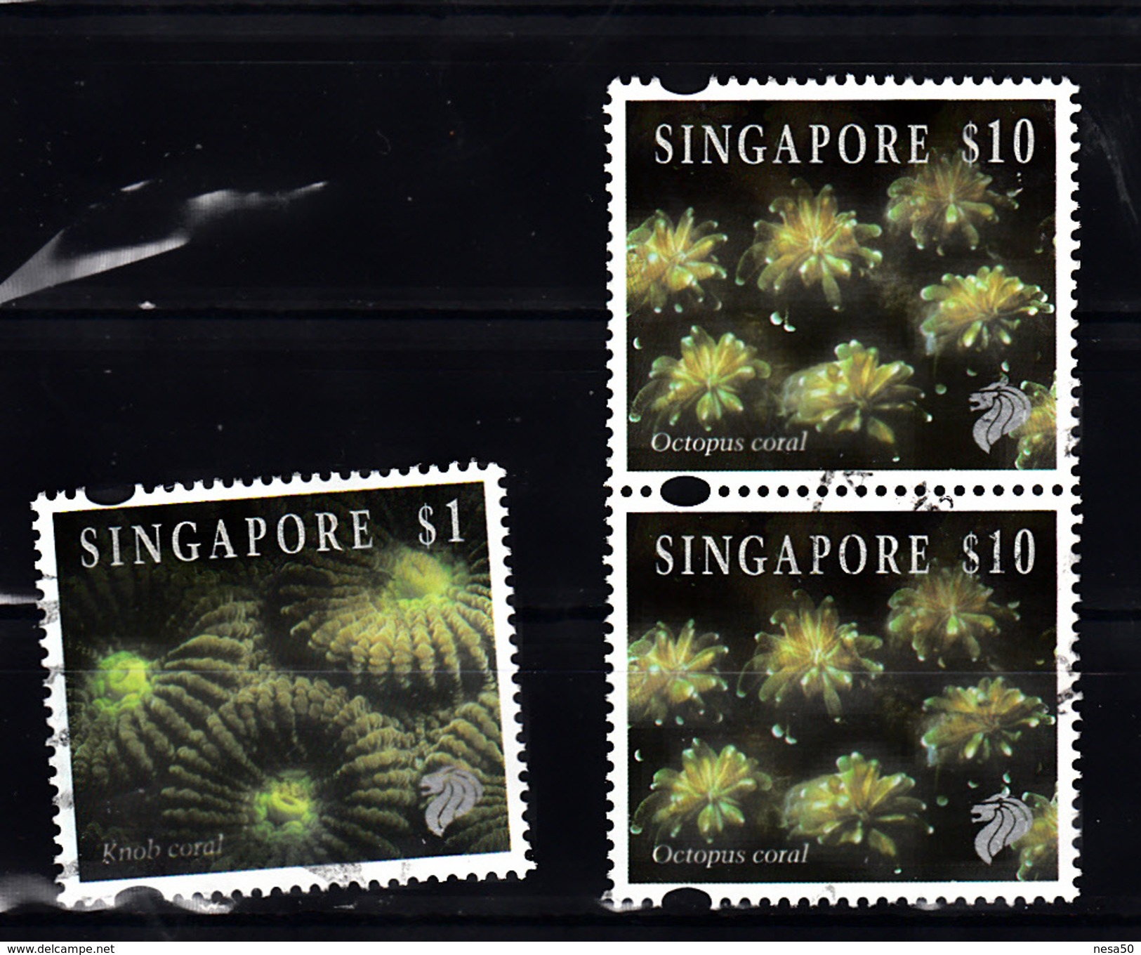 Singapore 1994 Mi Nr 720 + 723 Koraal 1$ En 10$ - Singapore (1959-...)