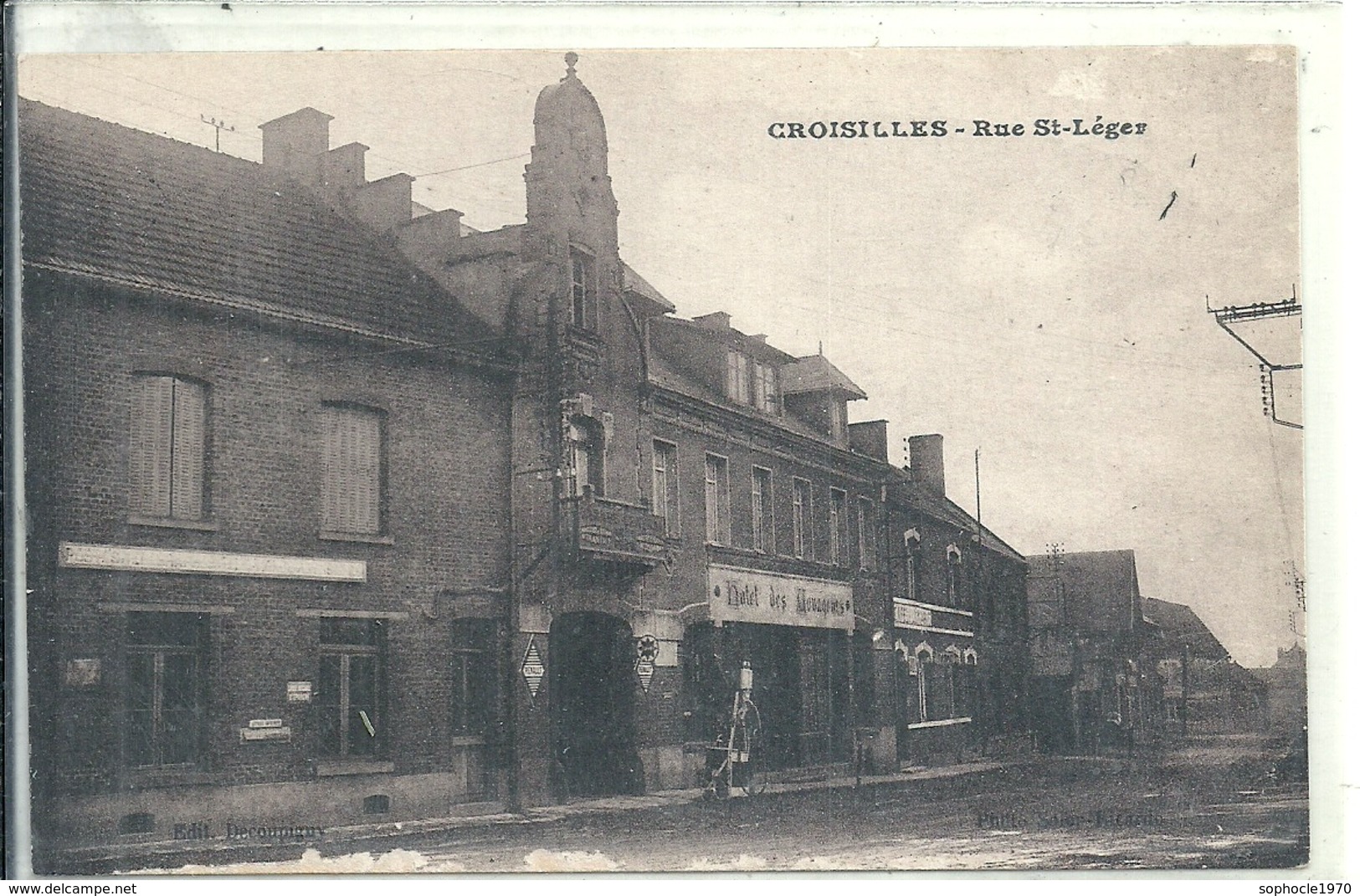 PAS DE CALAIS - 62 - CROISILLES - Rue Saint Léger - Hôtel Des Voyageurs - Croisilles