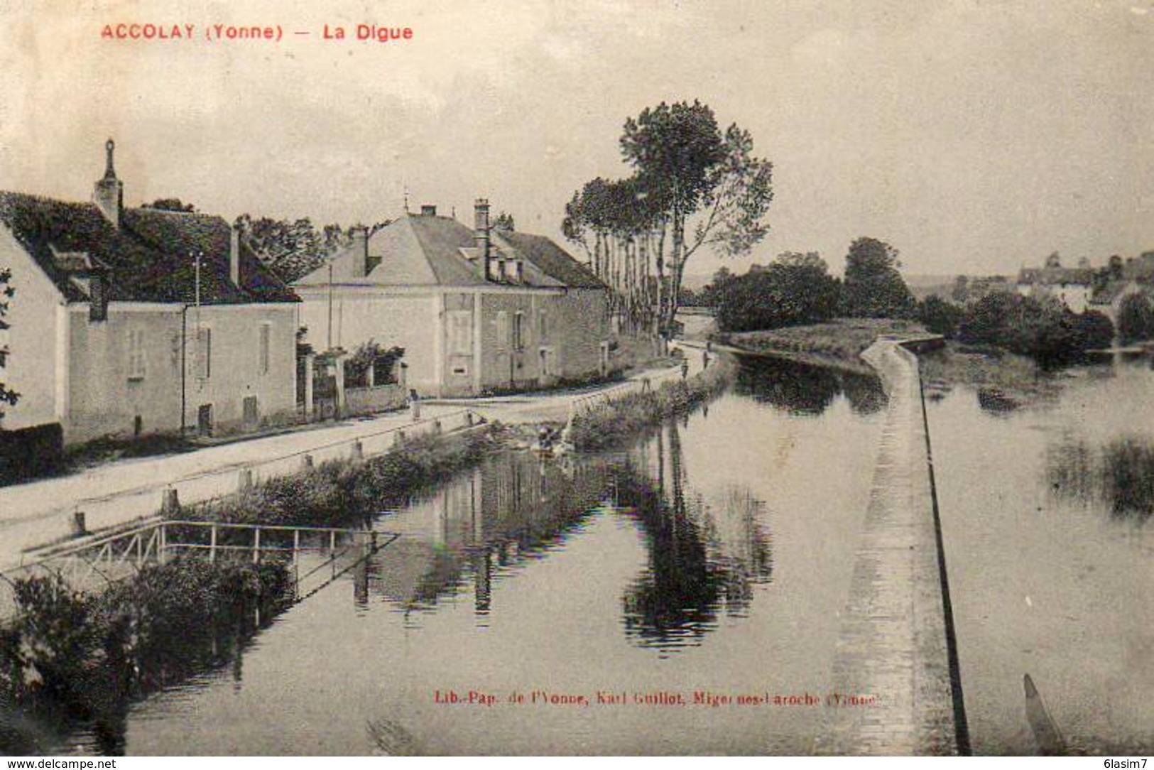 CPA - ACCOLAY (89) - Aspect Du Quartier De La Digue En 1926 - Autres & Non Classés