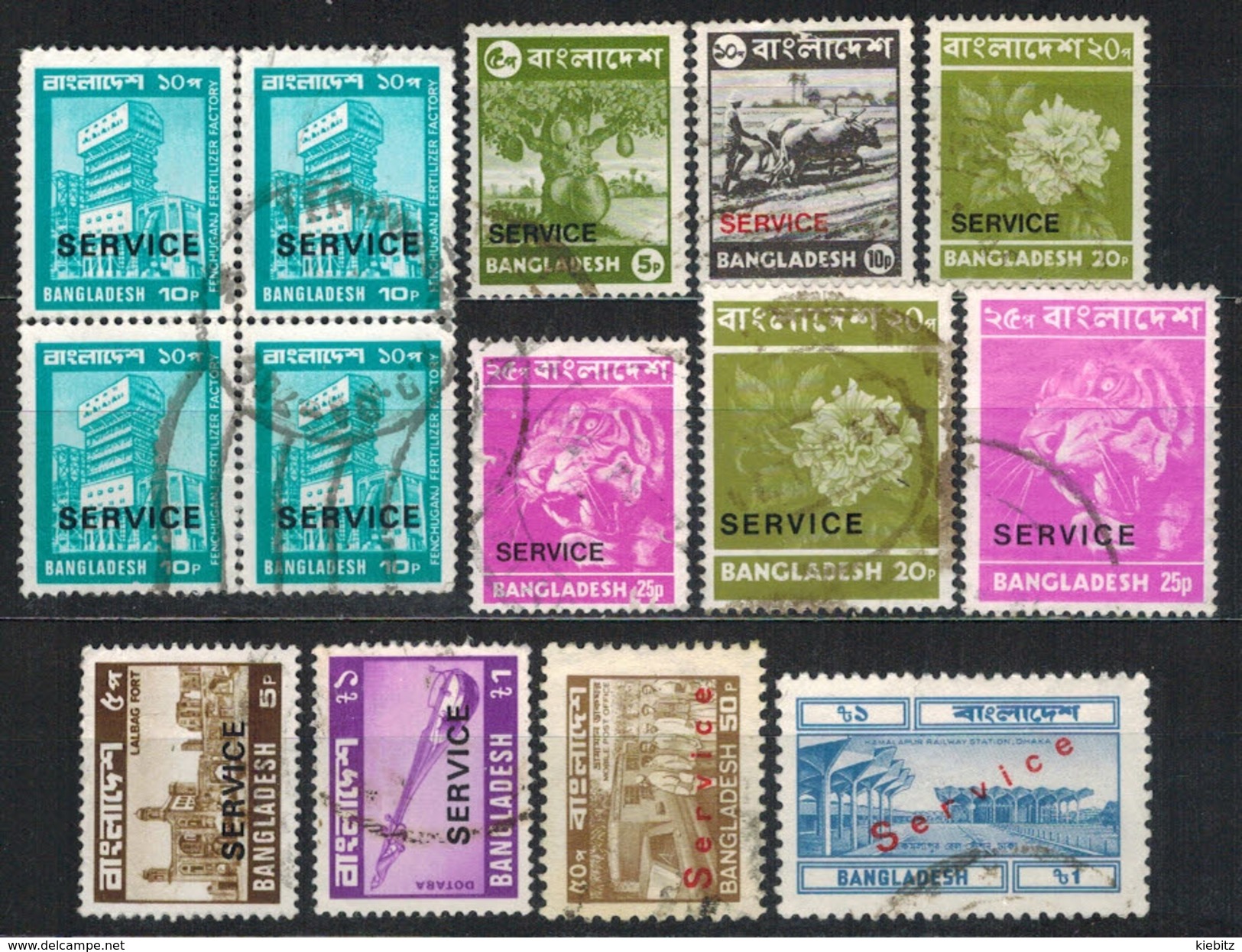 BANGLADESCH - Lot Dienstmarken  14 X    Used - Bangladesch