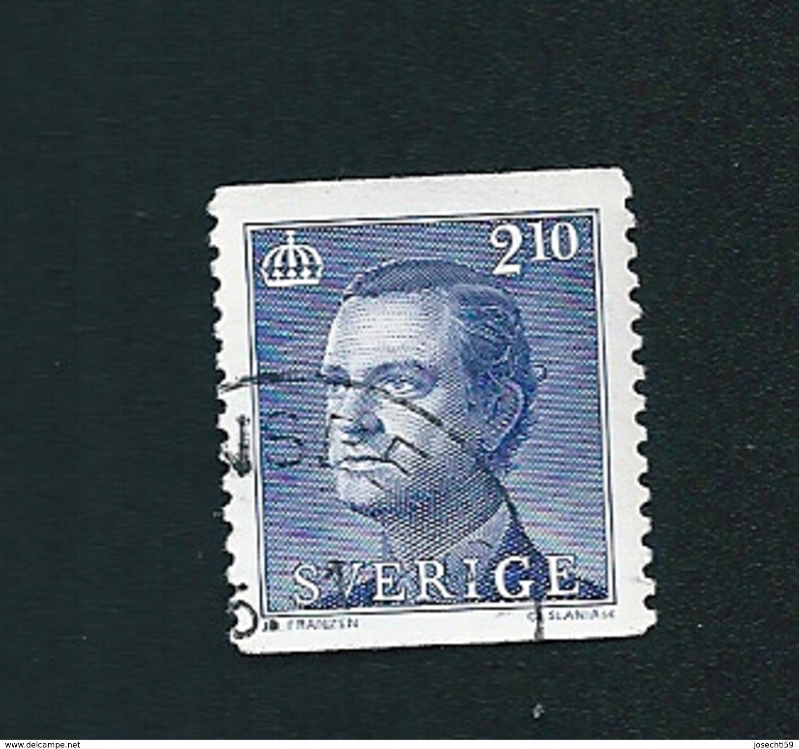 N° 1351 Roi Charles XVI Gustave   Timbre Suède (1986) SVERIGE Oblitéré - Gebraucht