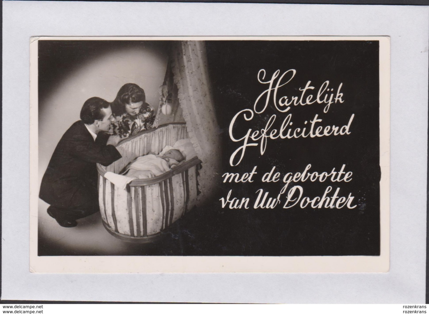 Oud Geboortekaartje Carte Faire Part De Naissance Birth Card Geboortekaart Holland Nederland - Birth